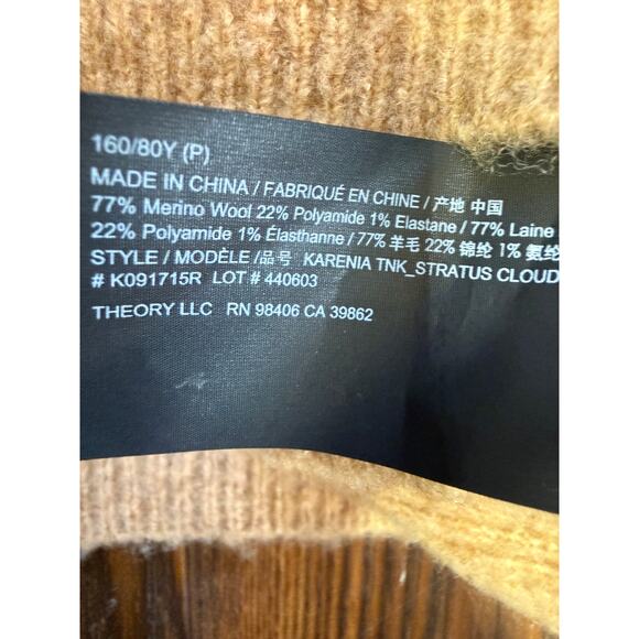 Theory Merino Wool Blend Cowl Neck Tunic Oversized Sweater - Picture 7 of 11